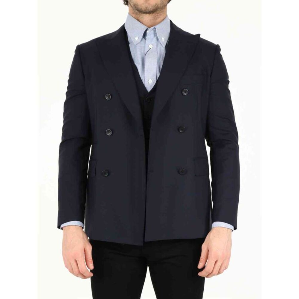 Tonello Men Blue Wool Jacket